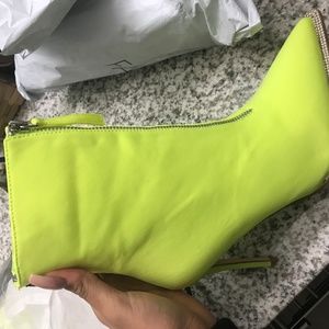 Fashionnova Neon Yellow Bootie